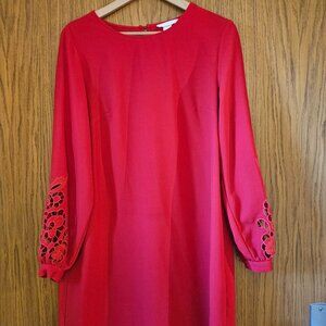 Lomg sleeve red dress